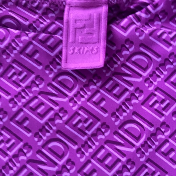 FENDI x SKIMS COLORADO PURPLE HIGH NECK SLEEVELESS BODYSUIT SIZE SMALL RARE - Picture 7 of 10